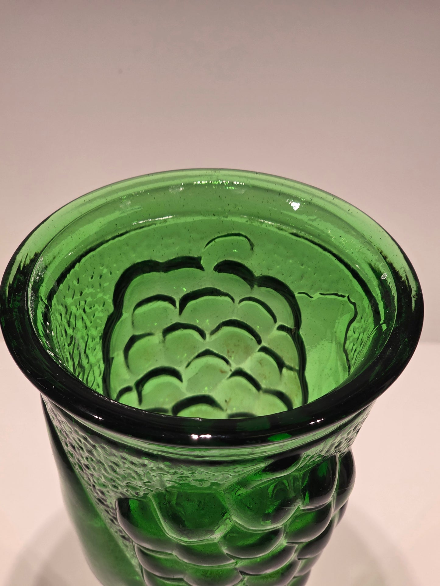 Vase verre empoli Italie motif fruits 🍎