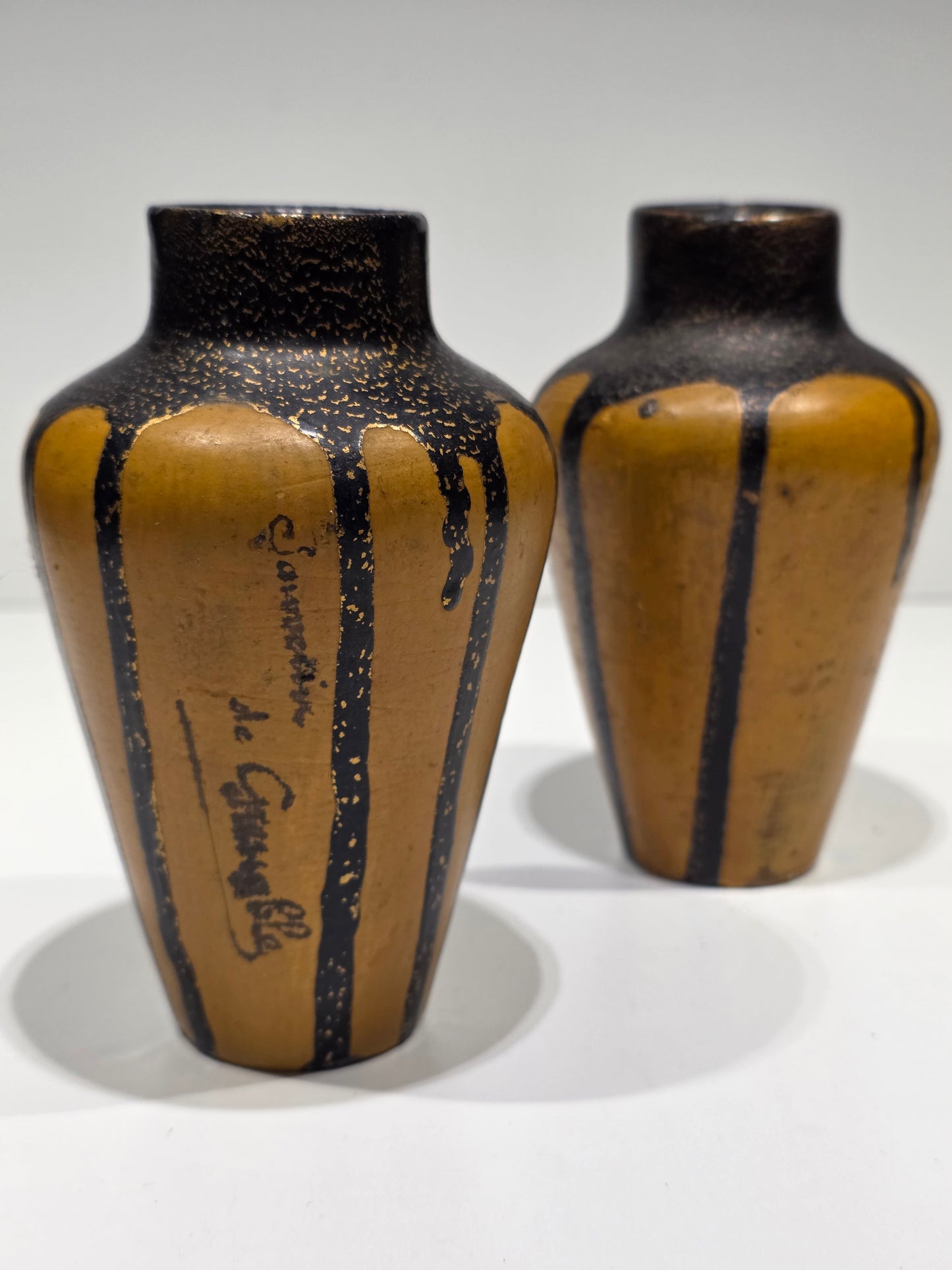 Paire de petits vases céramique début 20ème "Grenoble"