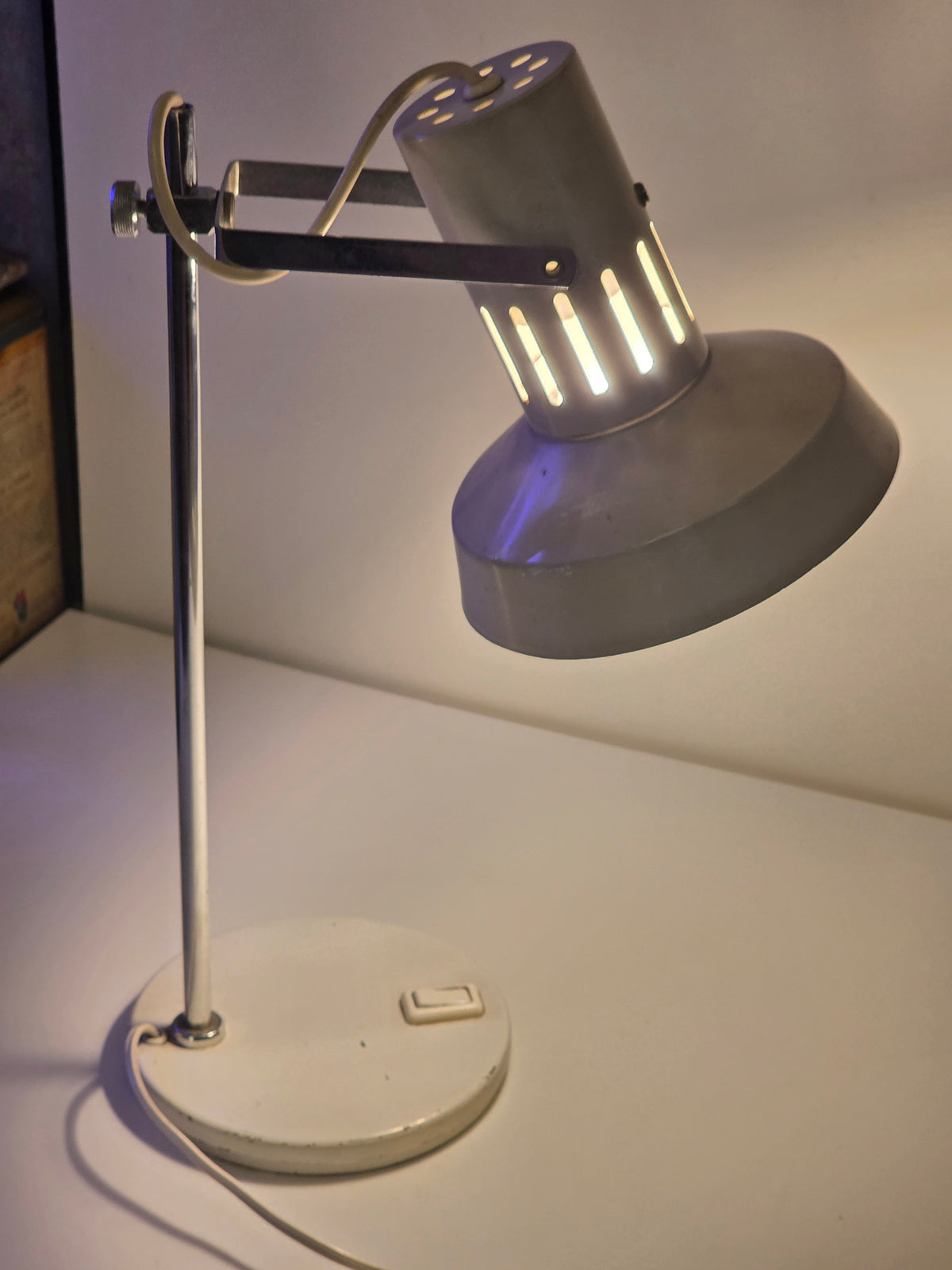 Lampe de bureau métal années 70