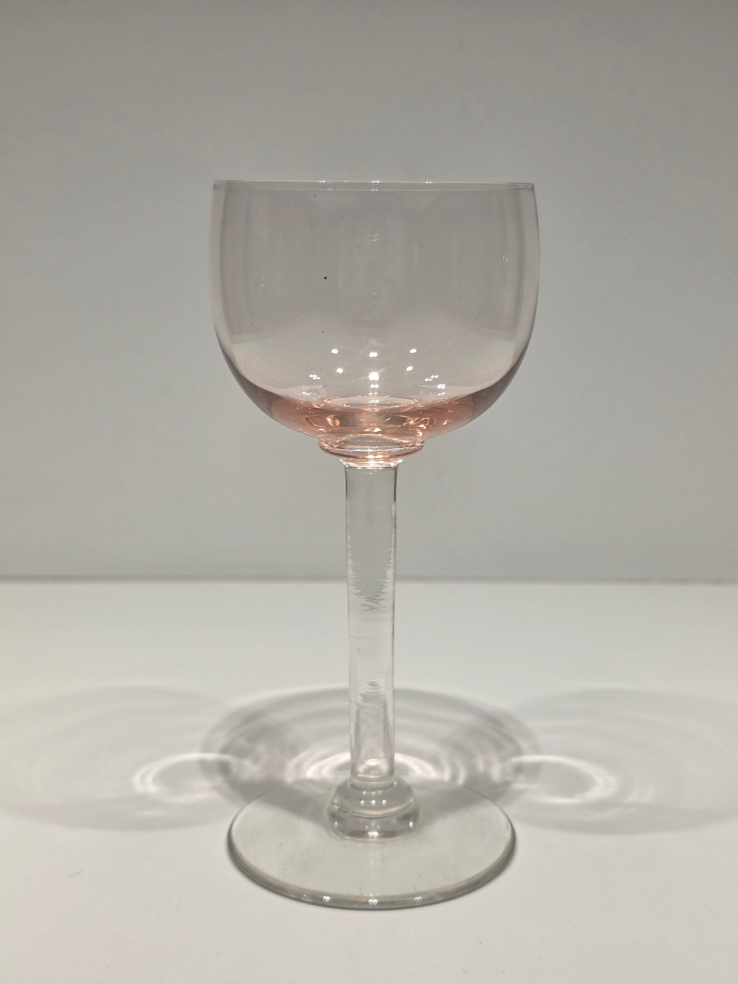 Lot 8 verres ballon en Rosaline années 60/70