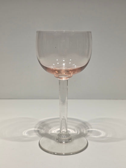 Lot 8 verres ballon en Rosaline années 60/70
