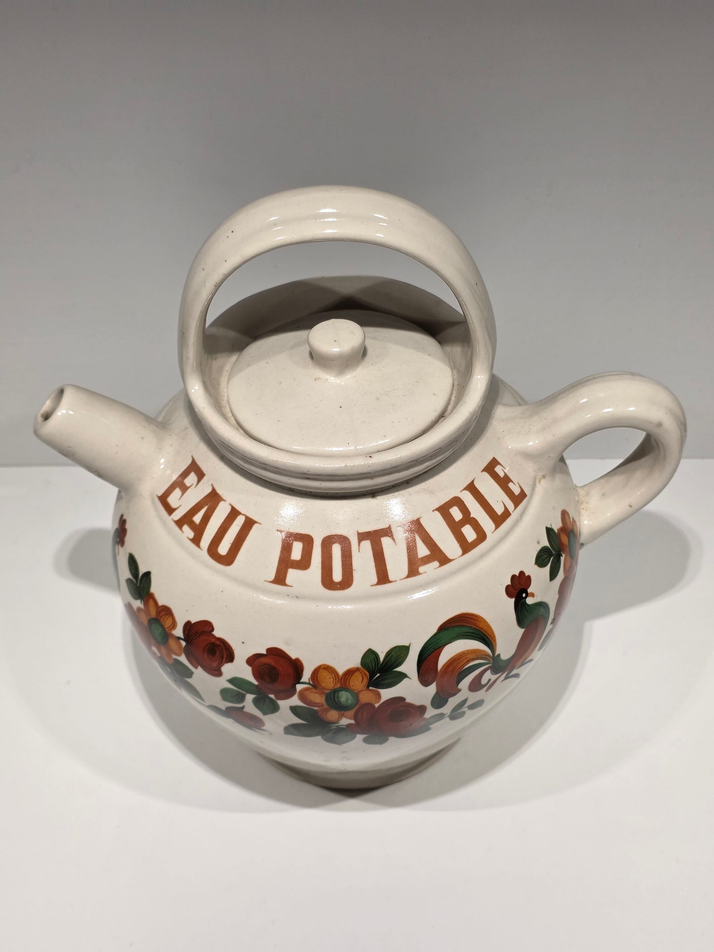 Série Digoin pots et Gargoulette motif coq 🐓