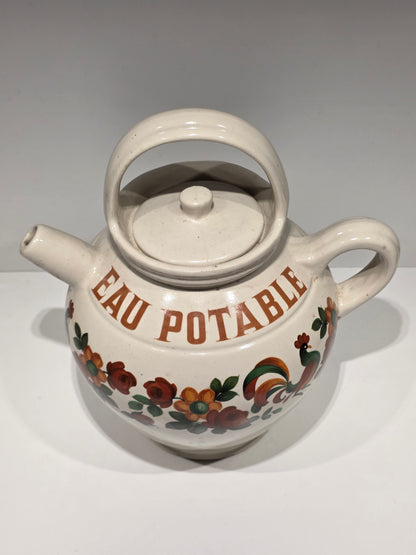 Série Digoin pots et Gargoulette motif coq 🐓