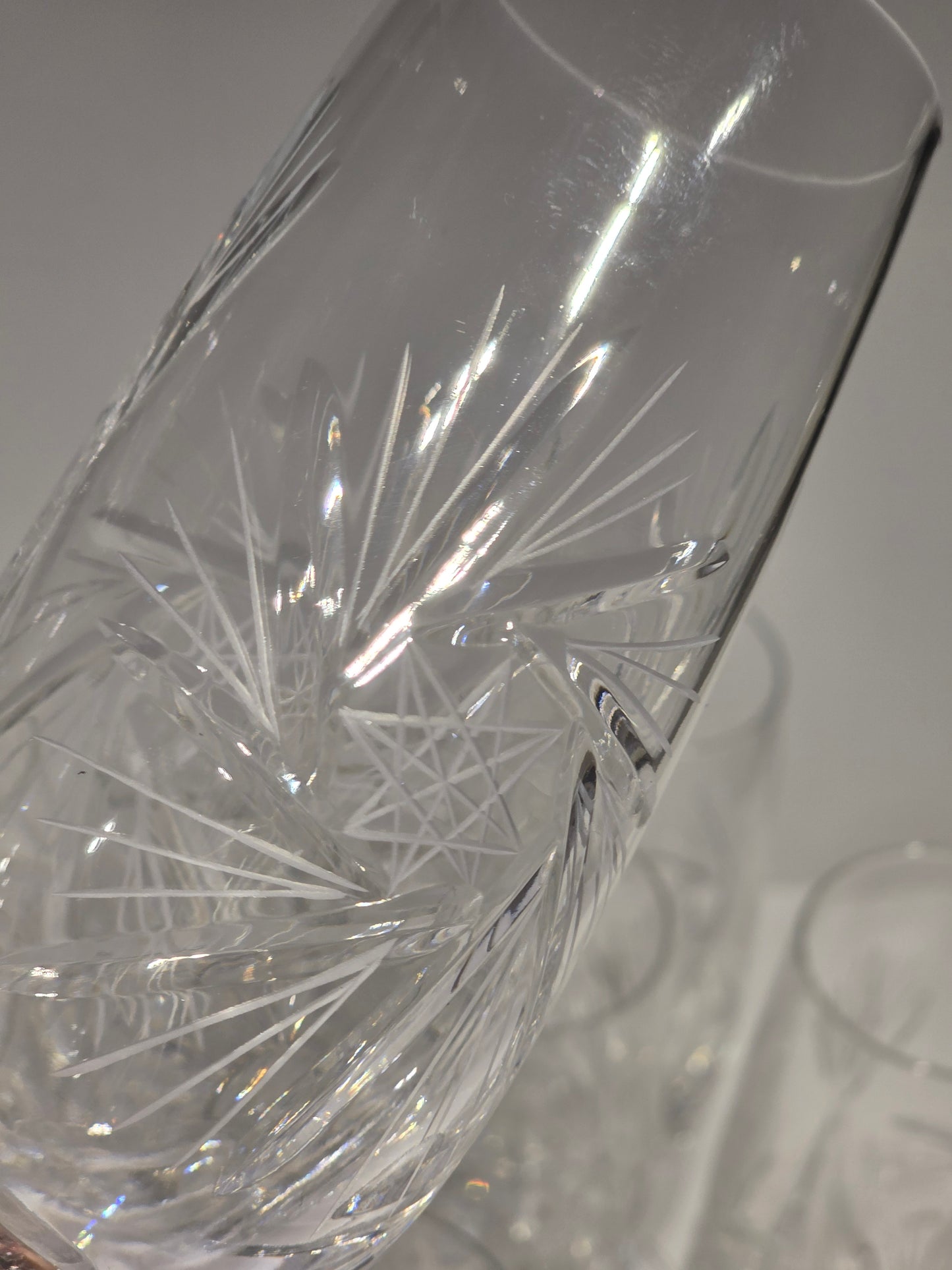 Lot de 11 flûtes Champagne cristal de Bohème