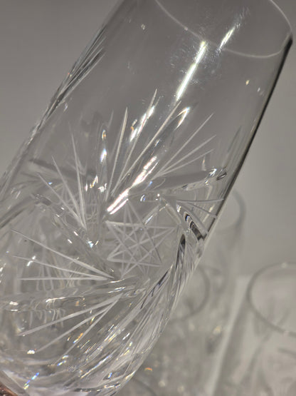 Lot de 11 flûtes Champagne cristal de Bohème
