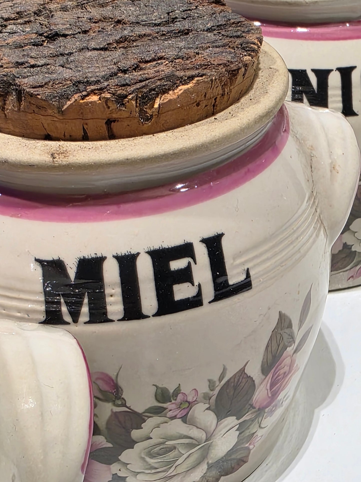 Série de 4 pots à condiments Digoin années 70