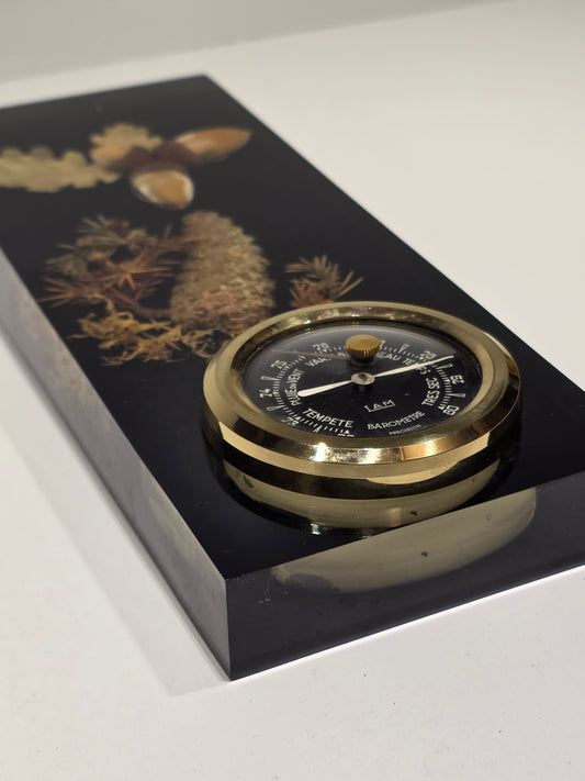 Baromètre inclusion (résine) années 50