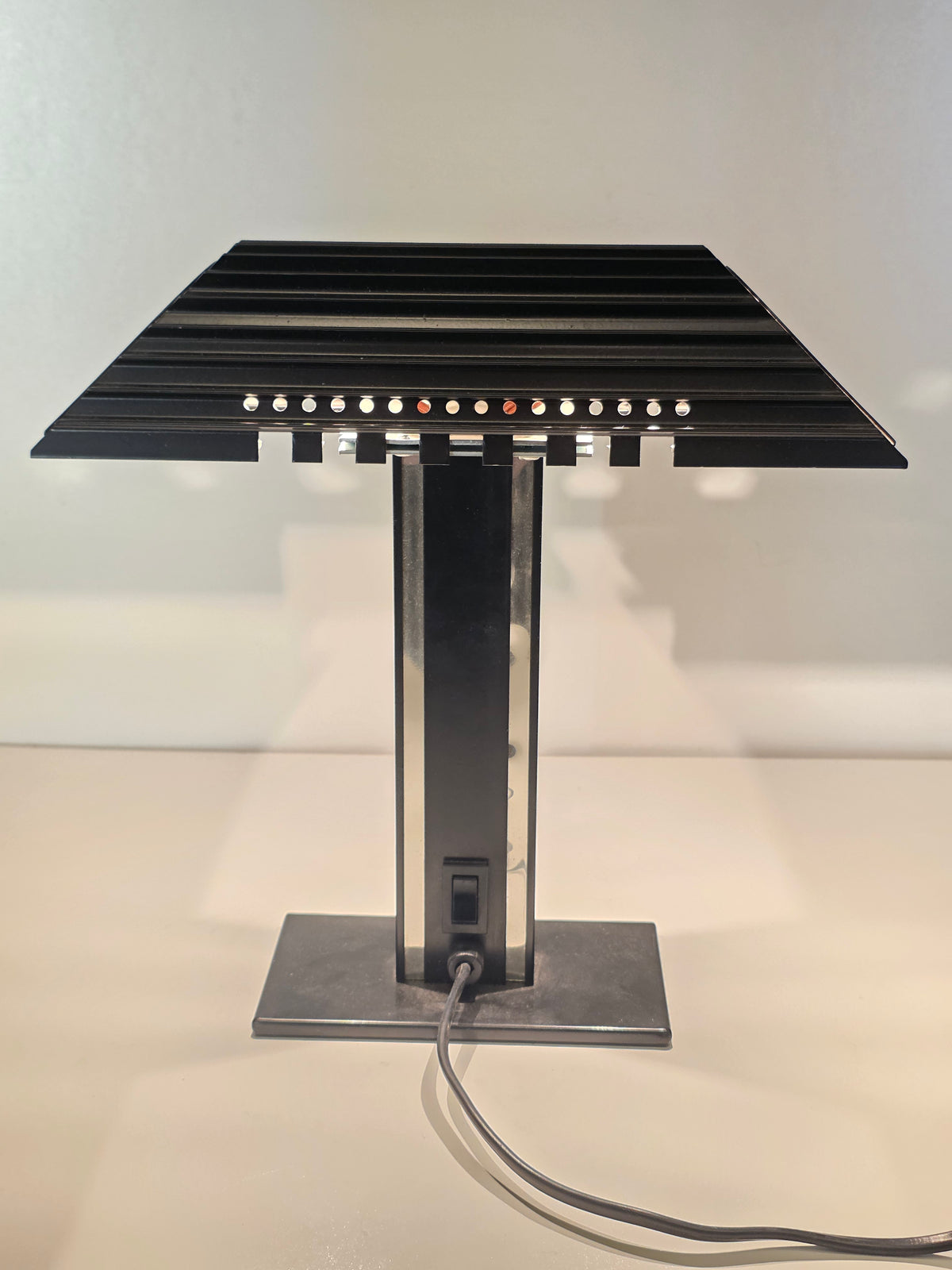 Lampe de bureau halogène Aluminor métal années 70
