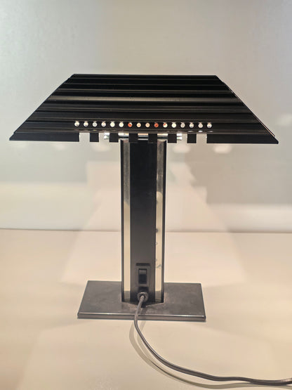 Lampe de bureau halogène Aluminor métal années 70