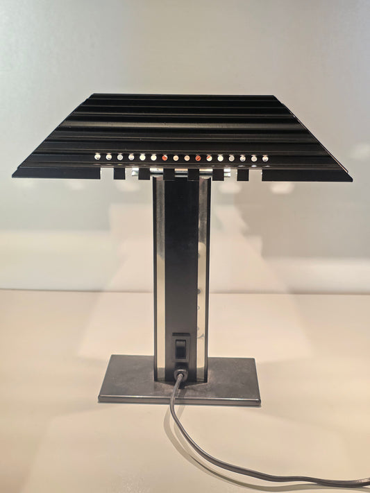 Lampe de bureau halogène Aluminor métal années 70