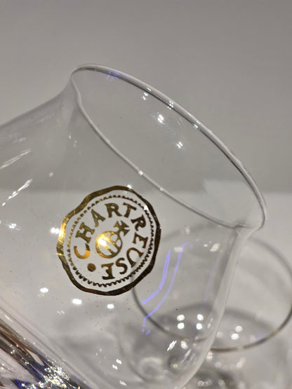 Lot de 2 verres Chartreuse logo doré