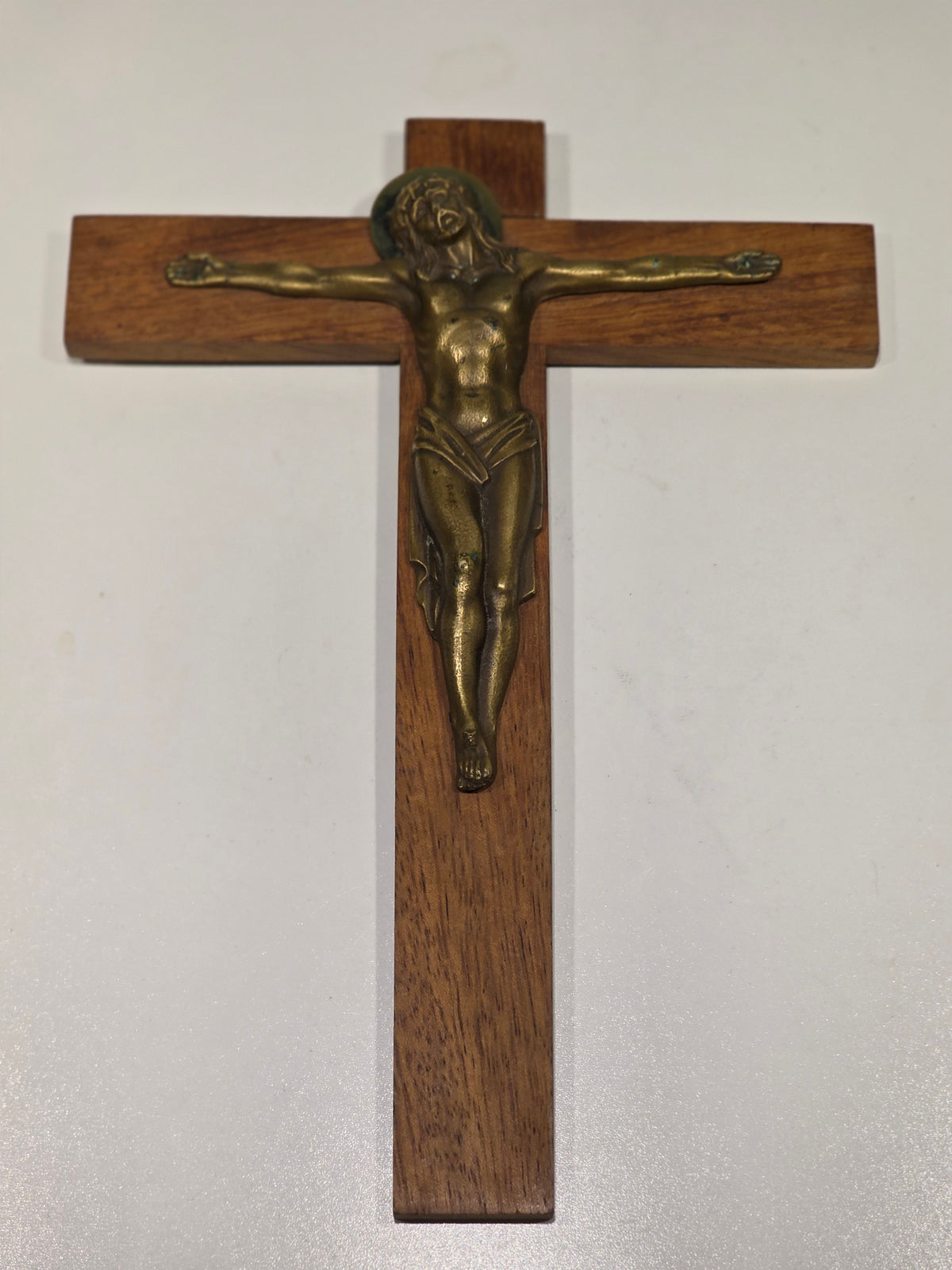 Crucifix 20ème siècle Bois et Bronze art déco