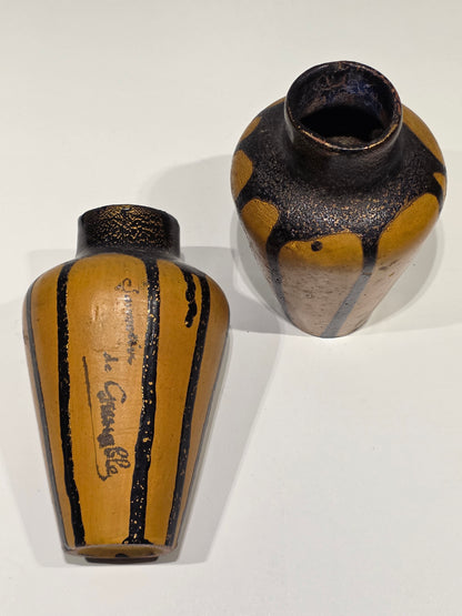 Paire de petits vases céramique début 20ème "Grenoble"