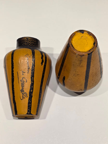 Paire de petits vases céramique début 20ème "Grenoble"