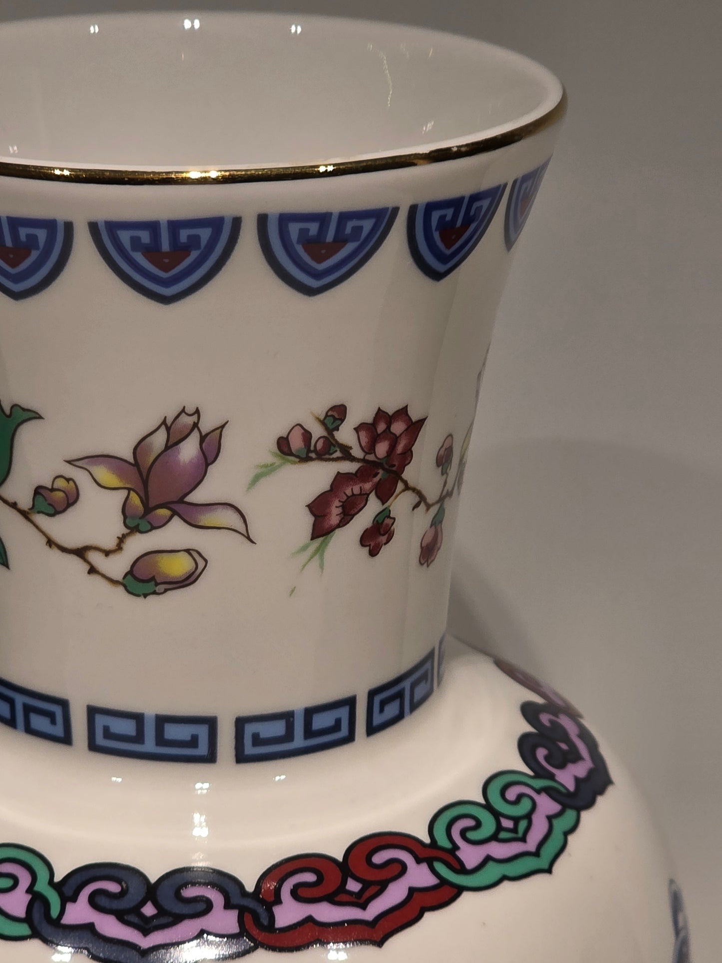 Grand vase porcelaine Chinoise Médaillé Franklin année 1986