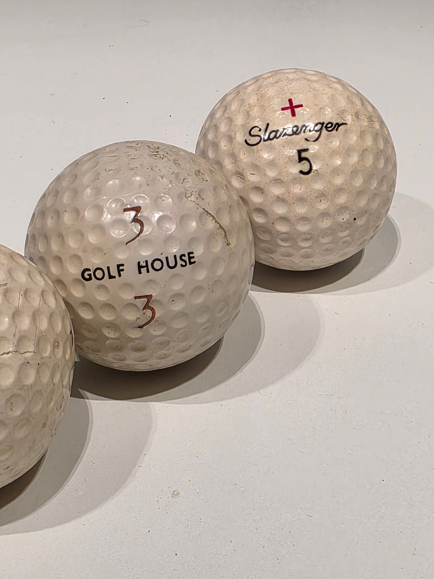 Lot de 5 balles de golf Vintage anglaises et US