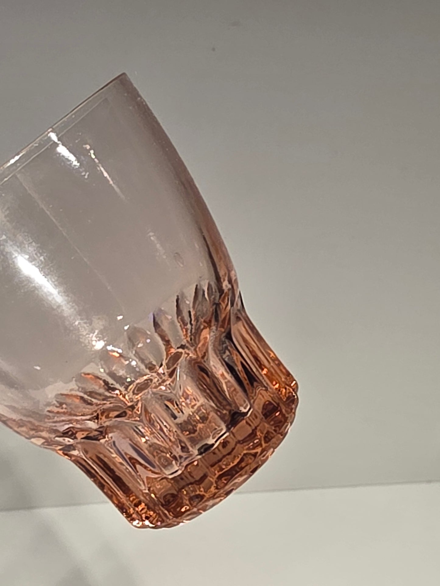 Lot de 10 verres gobelets rosaline années 50