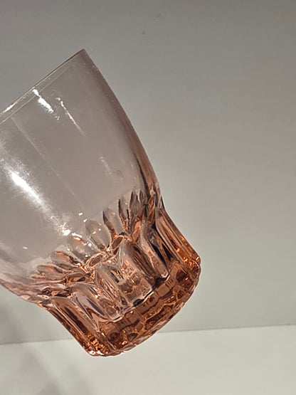 Lot de 10 verres gobelets rosaline années 50