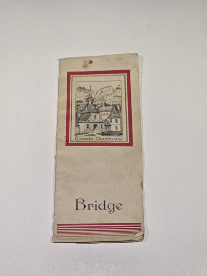Lot de 2 carnets de Bridge "Grande Chartreuse"