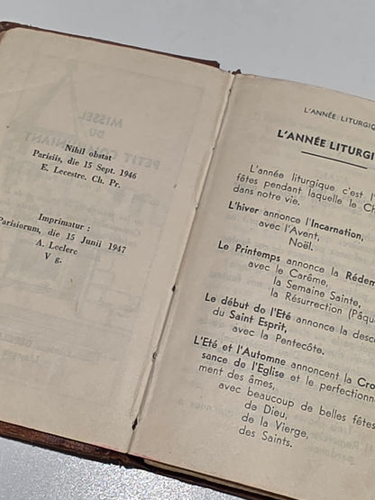 Missel de petit communiant 1947 éditions Depelley