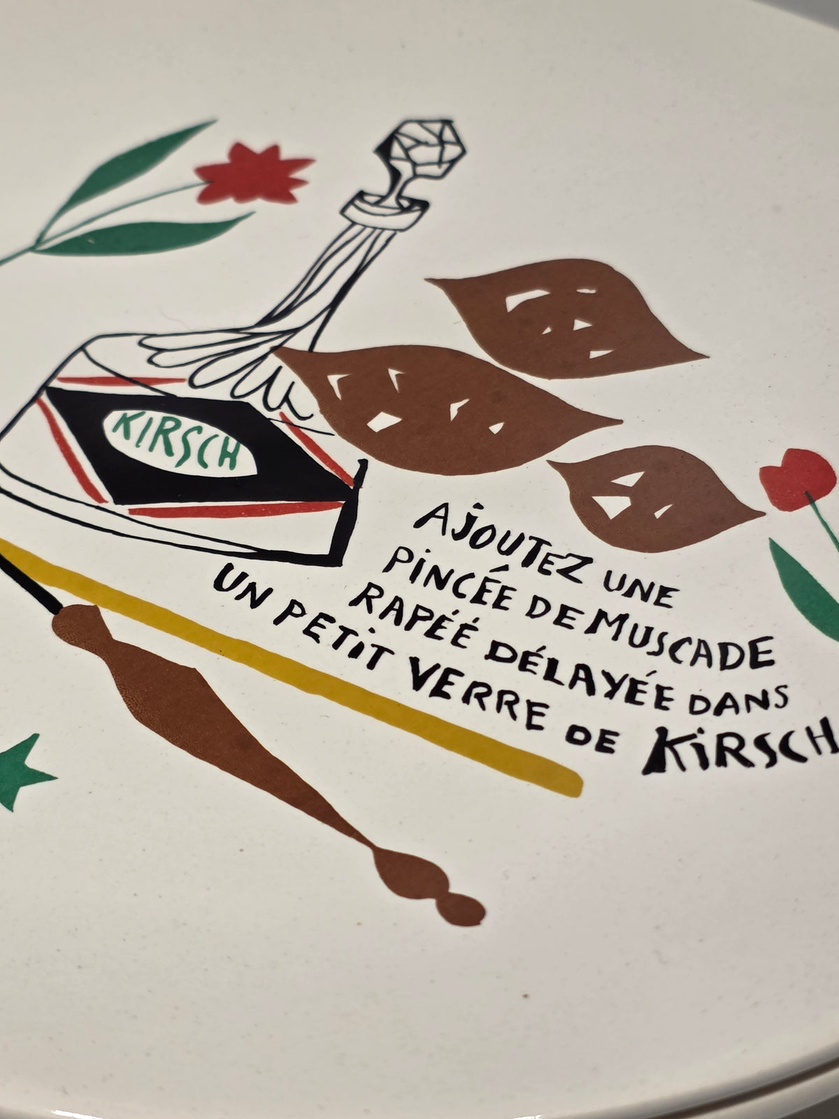 Service à Fondue "modèle" Thonon années 60. Plats et assiettes