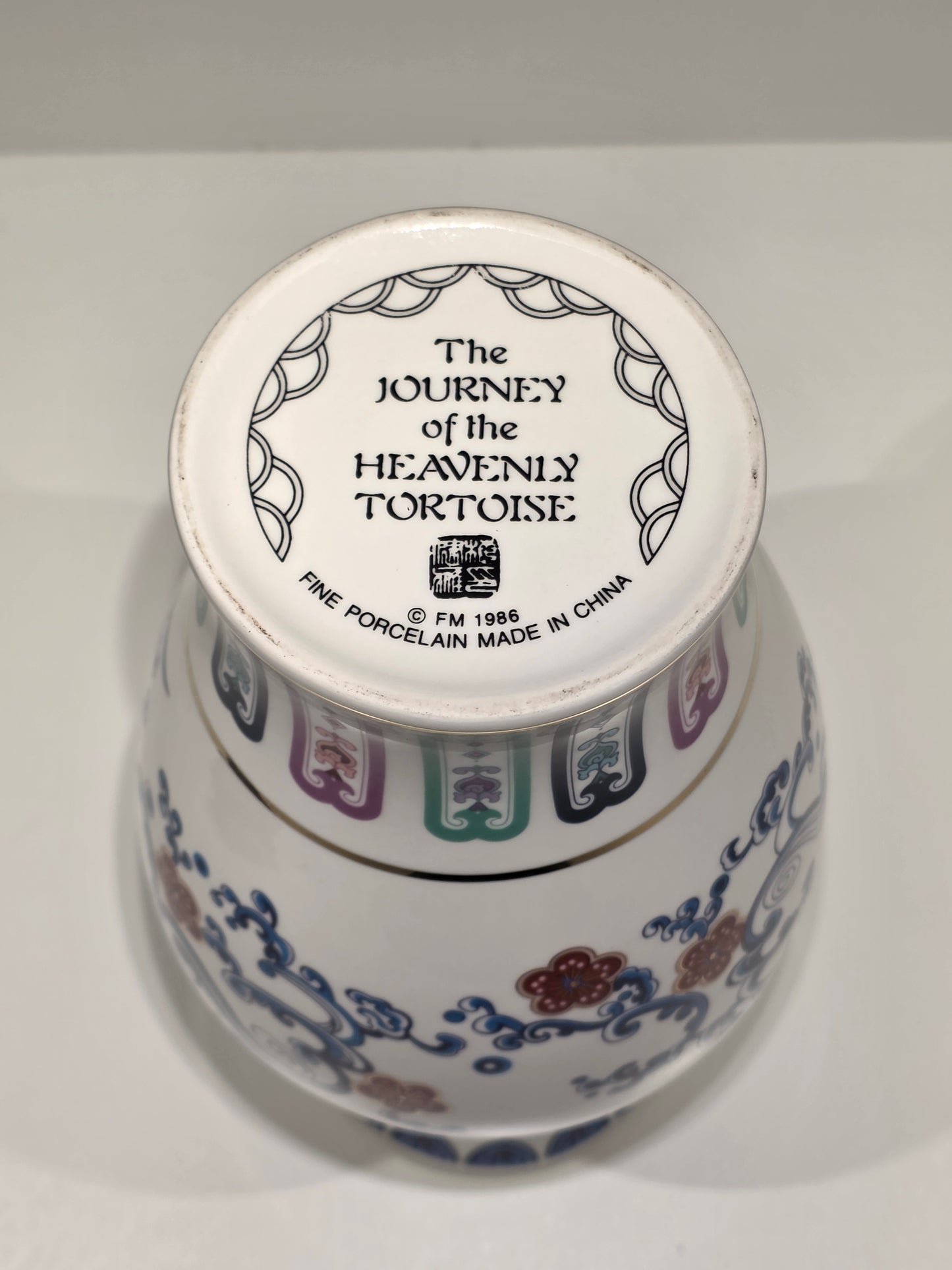 Grand vase porcelaine Chinoise Médaillé Franklin année 1986