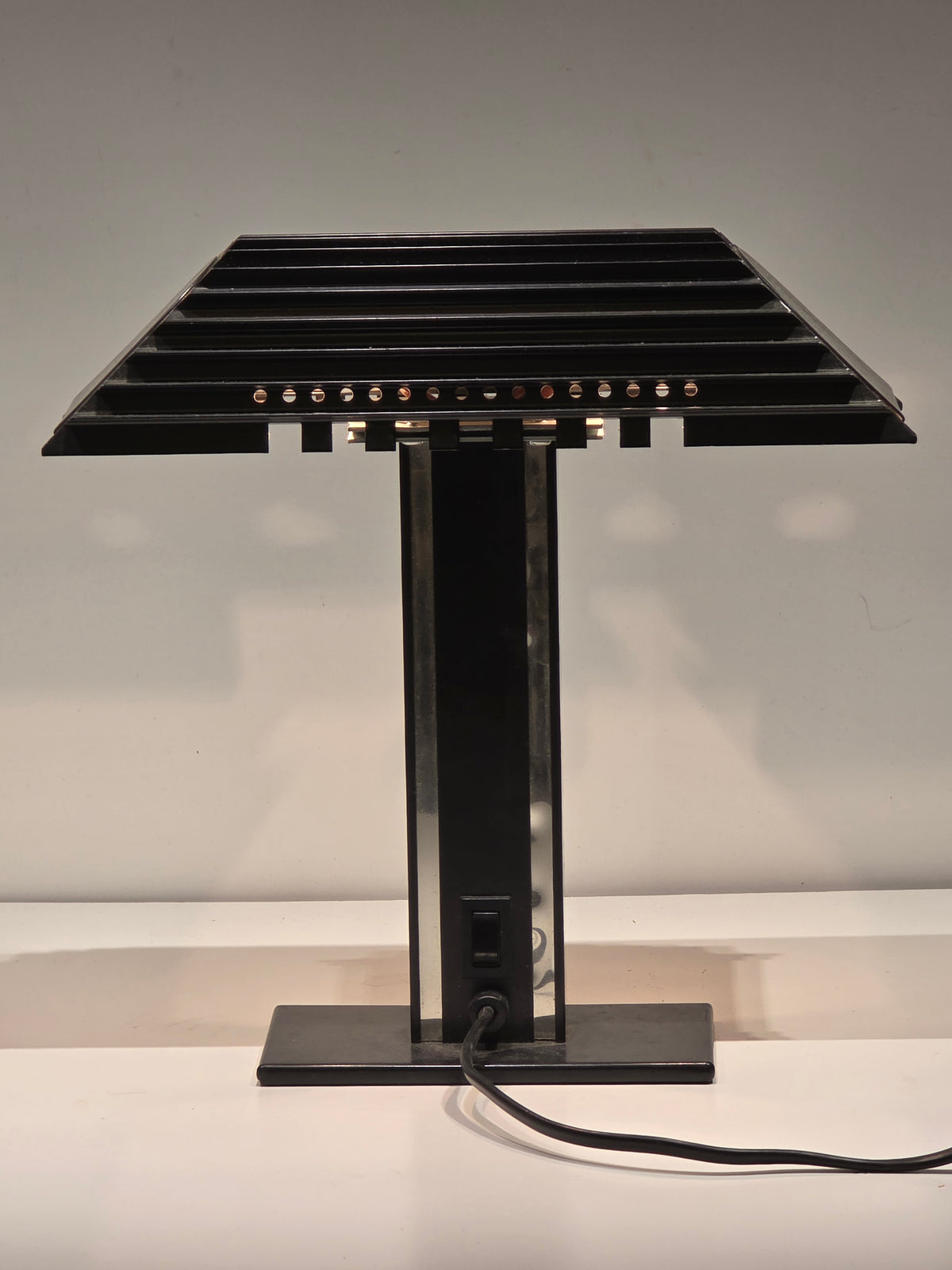 Lampe de bureau halogène Aluminor métal années 70