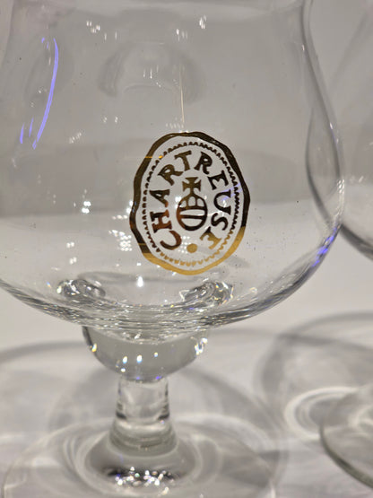Lot de 2 verres Chartreuse logo doré
