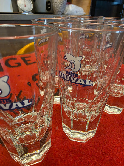 Lot de 10 verres de bar Pastis Duval années 80