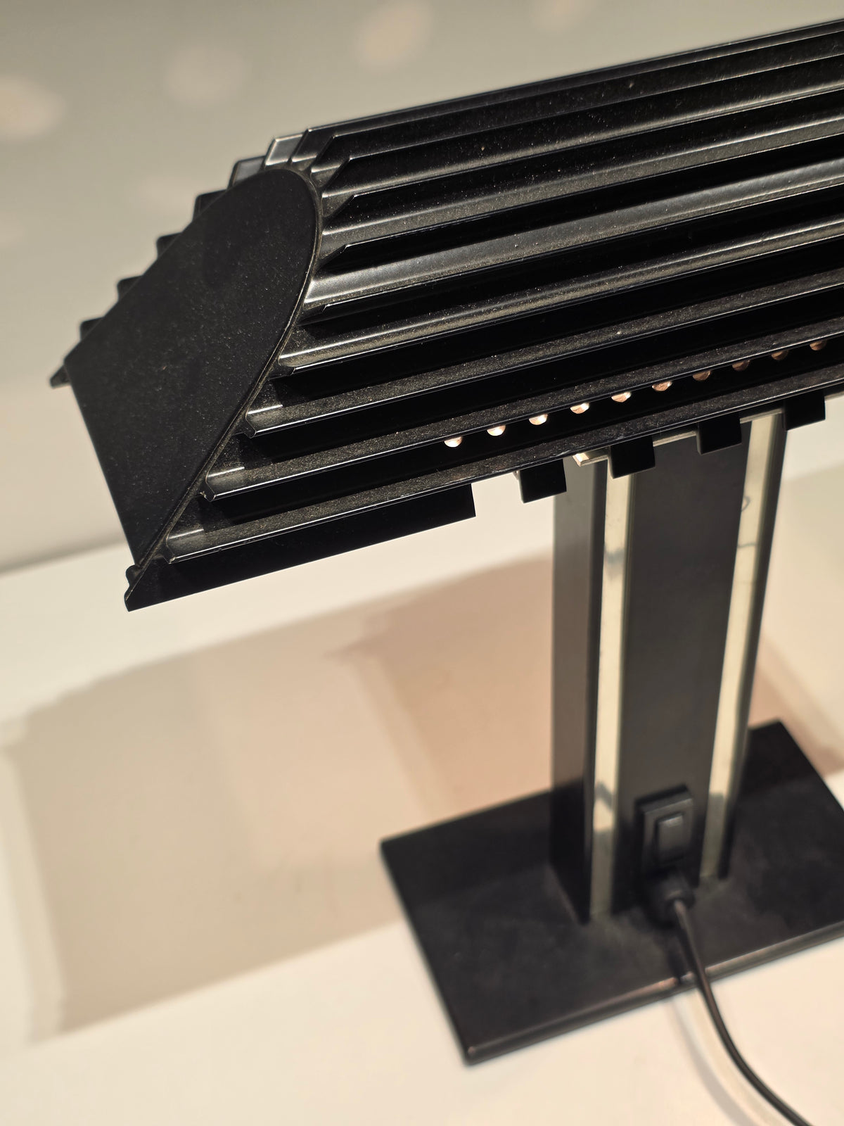 Lampe de bureau halogène Aluminor métal années 70