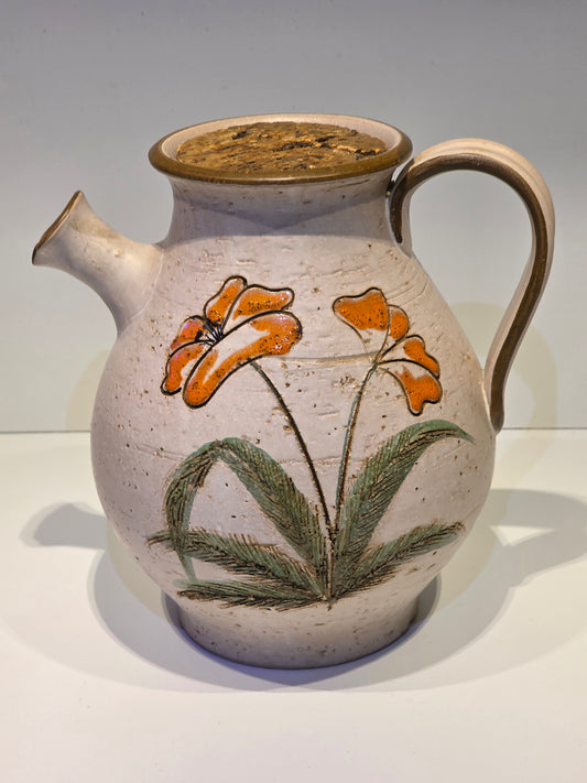 Pot à eau ou cruche années 50 en grès