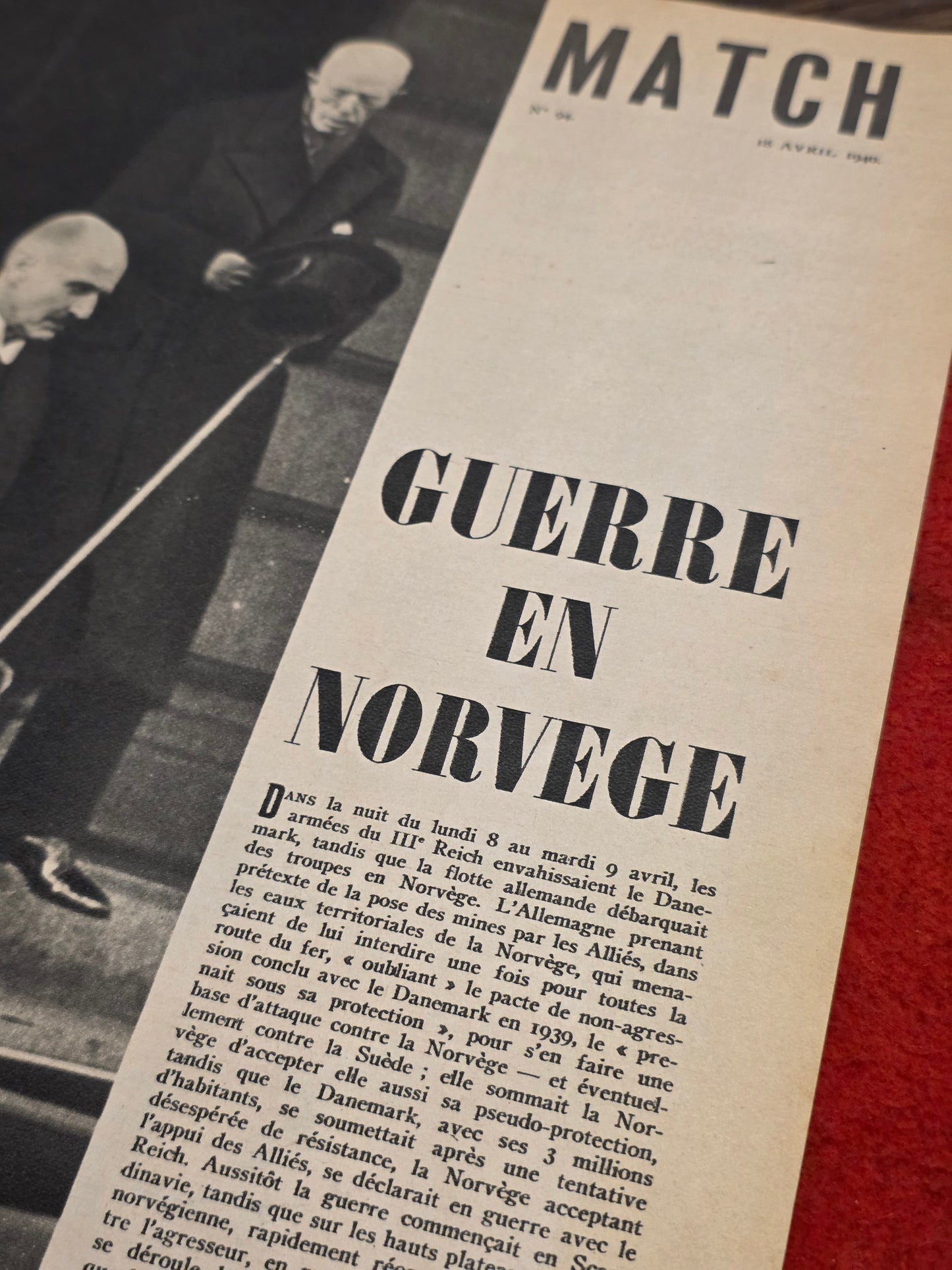 Lot de Deux exemplaires du magazines Paris Match 1939 et 1940