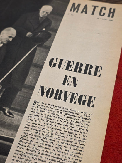 Lot de Deux exemplaires du magazines Paris Match 1939 et 1940