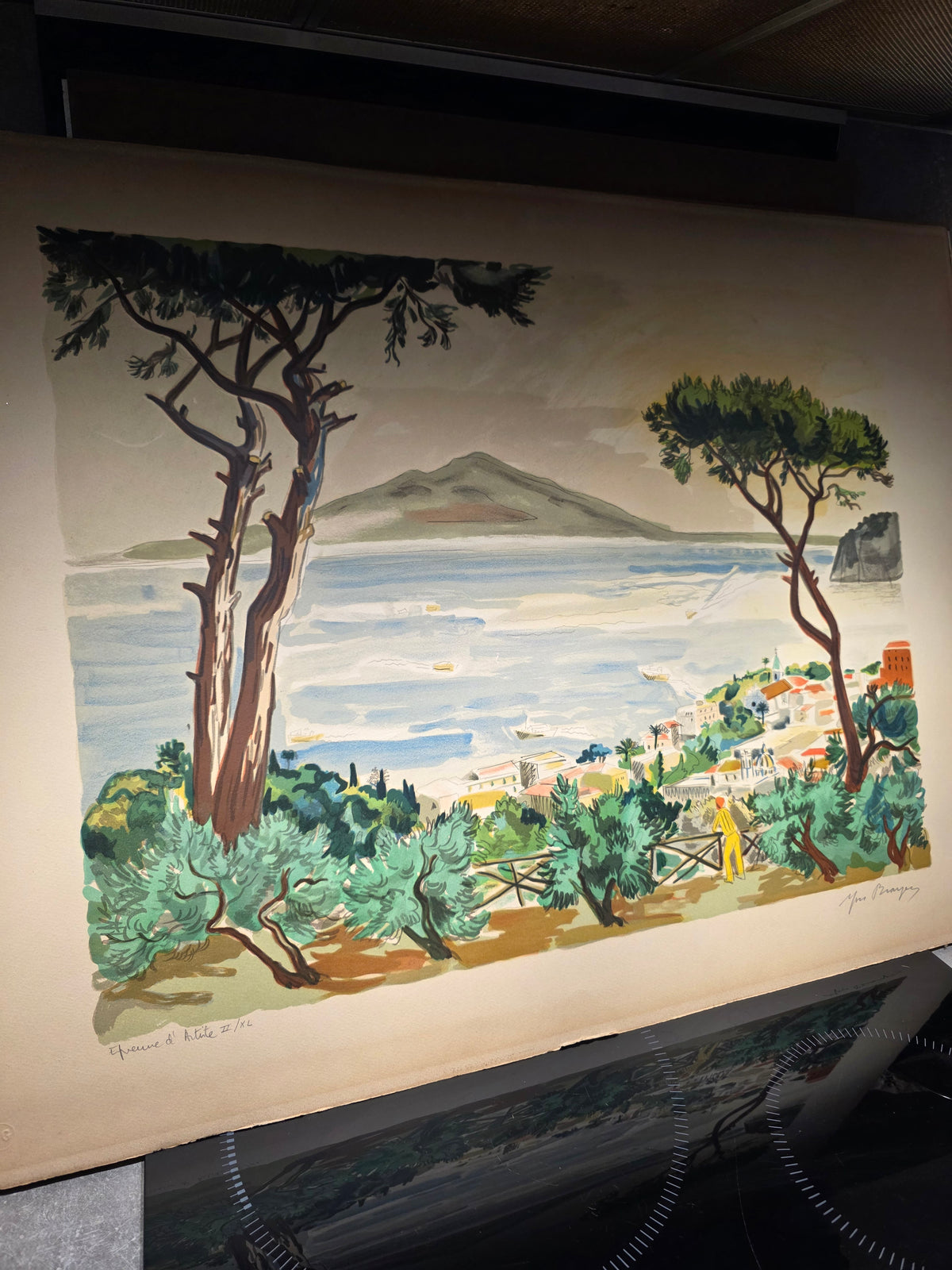Lithographie Yves Brayer "Baie de Naples" avec certificat authenticité