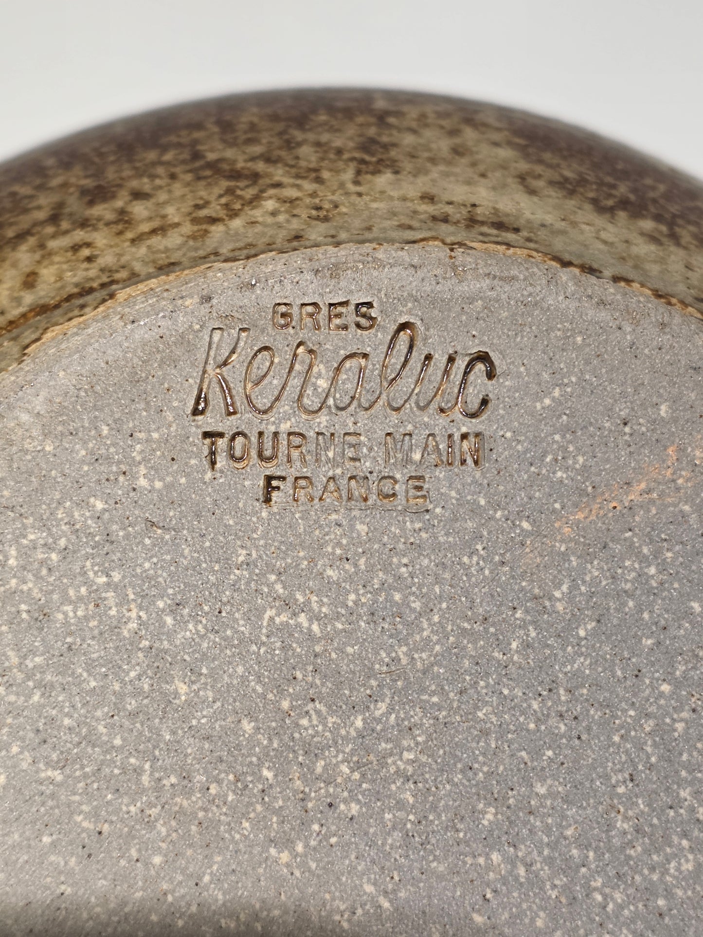 Vase pique fleurs en grès mouchette production Keraluc