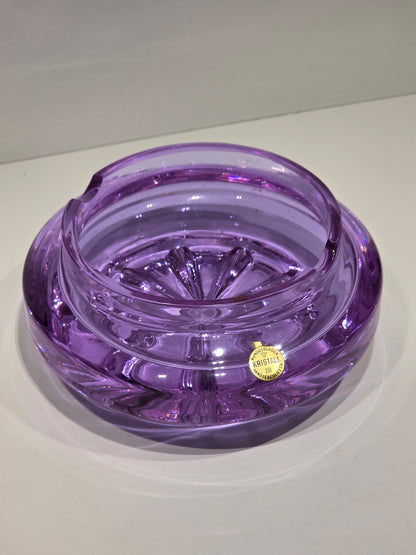 Vide poche Cristal de Bohème Lavande (neuf)