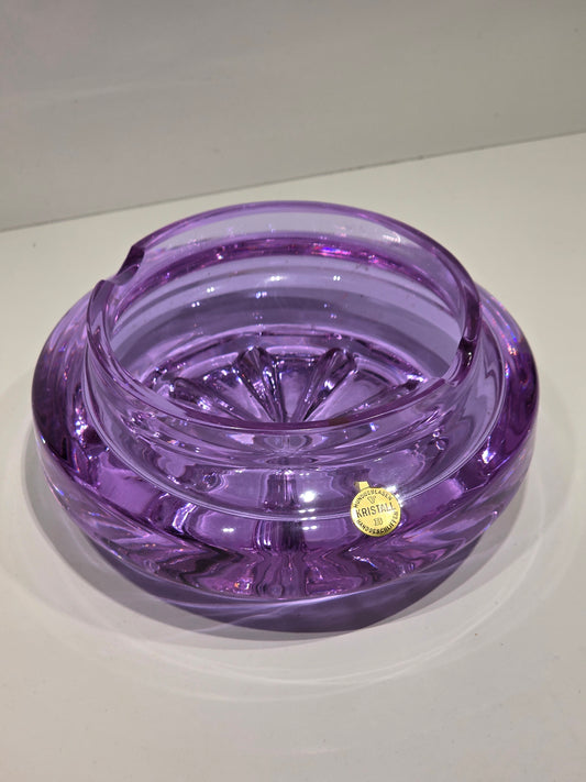 Vide poche Cristal de Bohème Lavande (neuf)