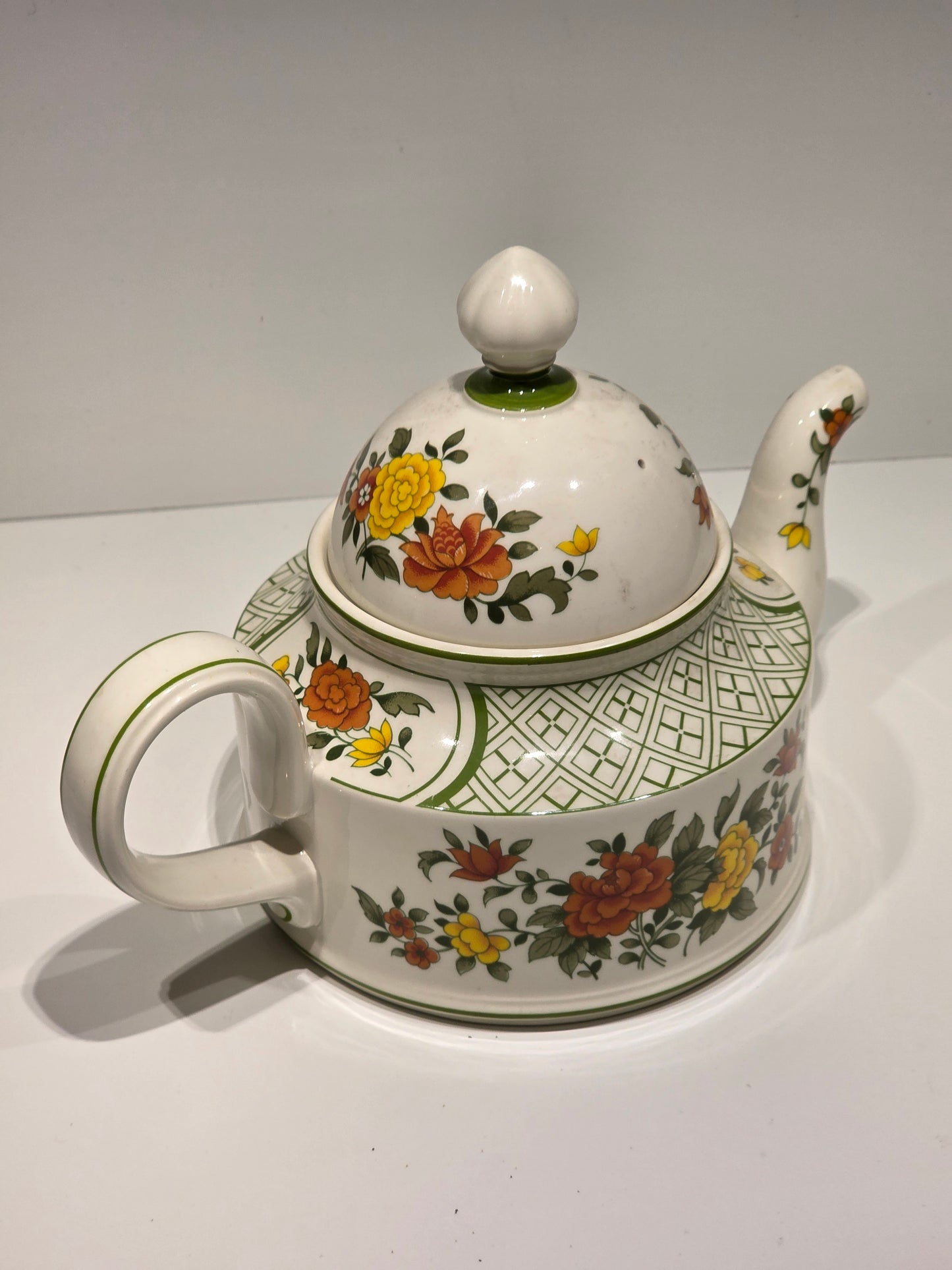 Théière porcelaine Villeroy et Boch années 70 "summerday"