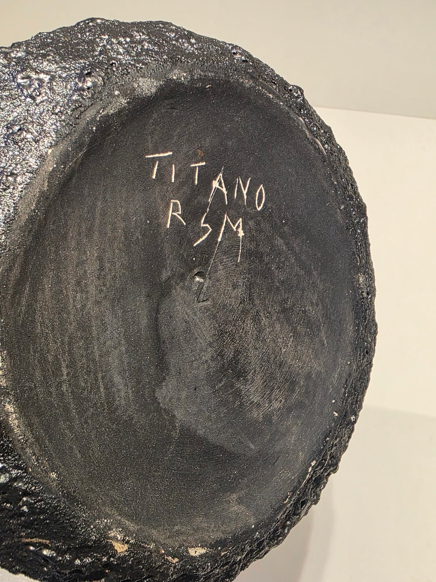Vase fat Lava ceramique San Marin milieu 20ème siècle
