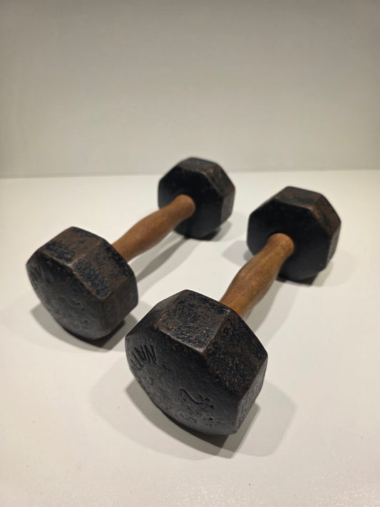 Deux halteres "National" debut 20ème siècle