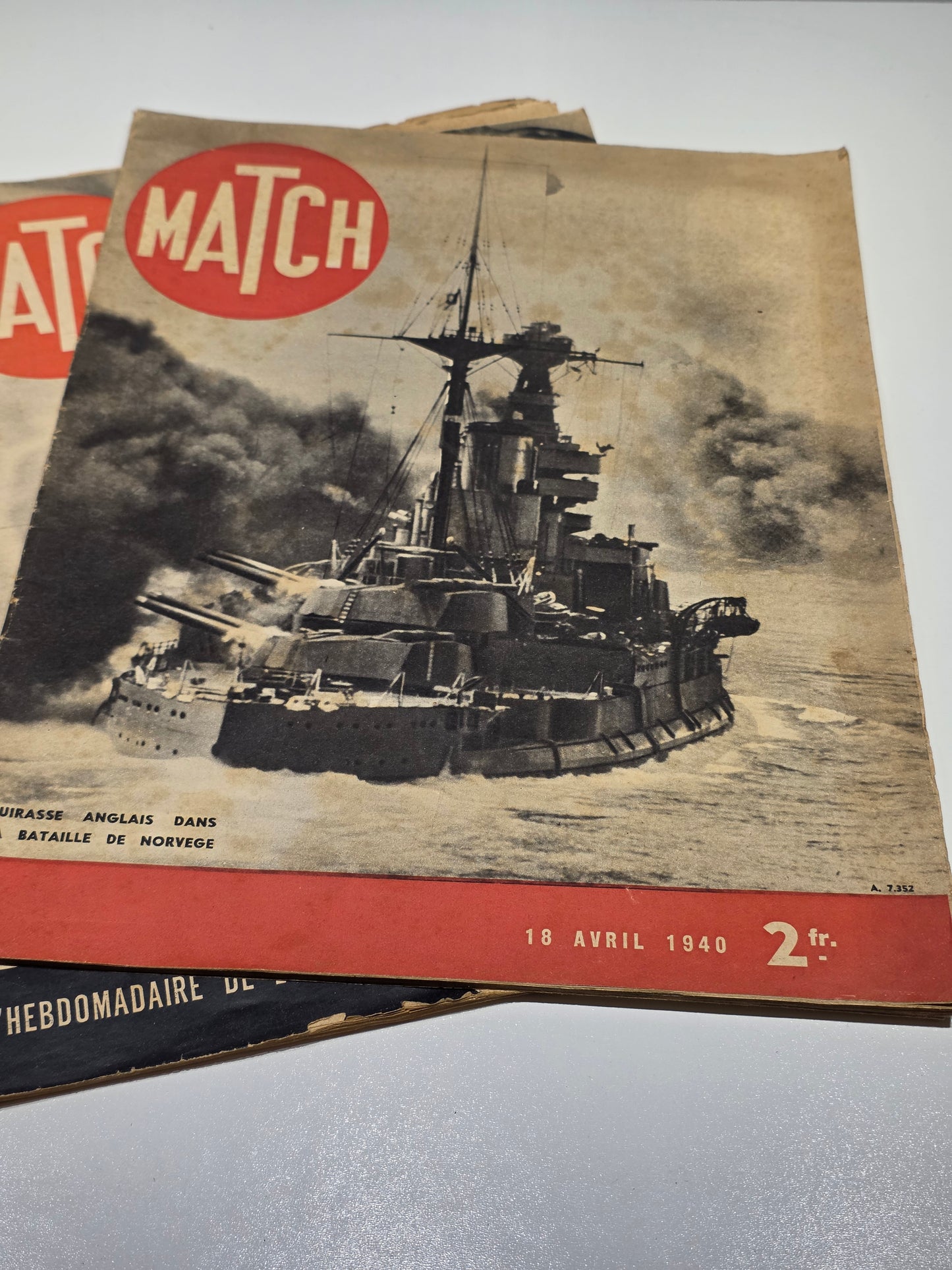 Lot de Deux exemplaires du magazines Paris Match 1939 et 1940