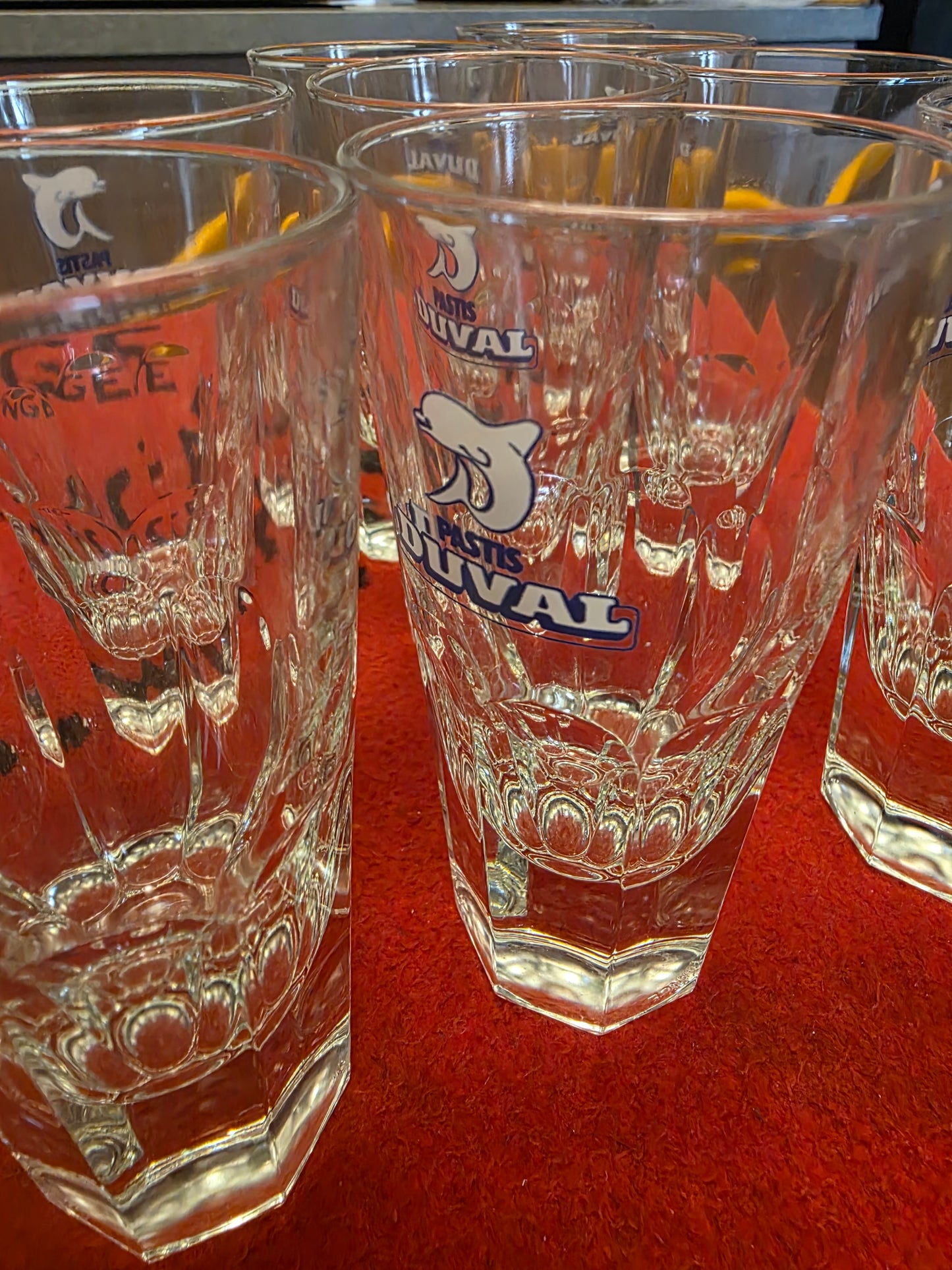 Lot de 10 verres de bar Pastis Duval années 80