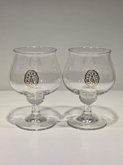 Lot de 2 verres Chartreuse logo doré