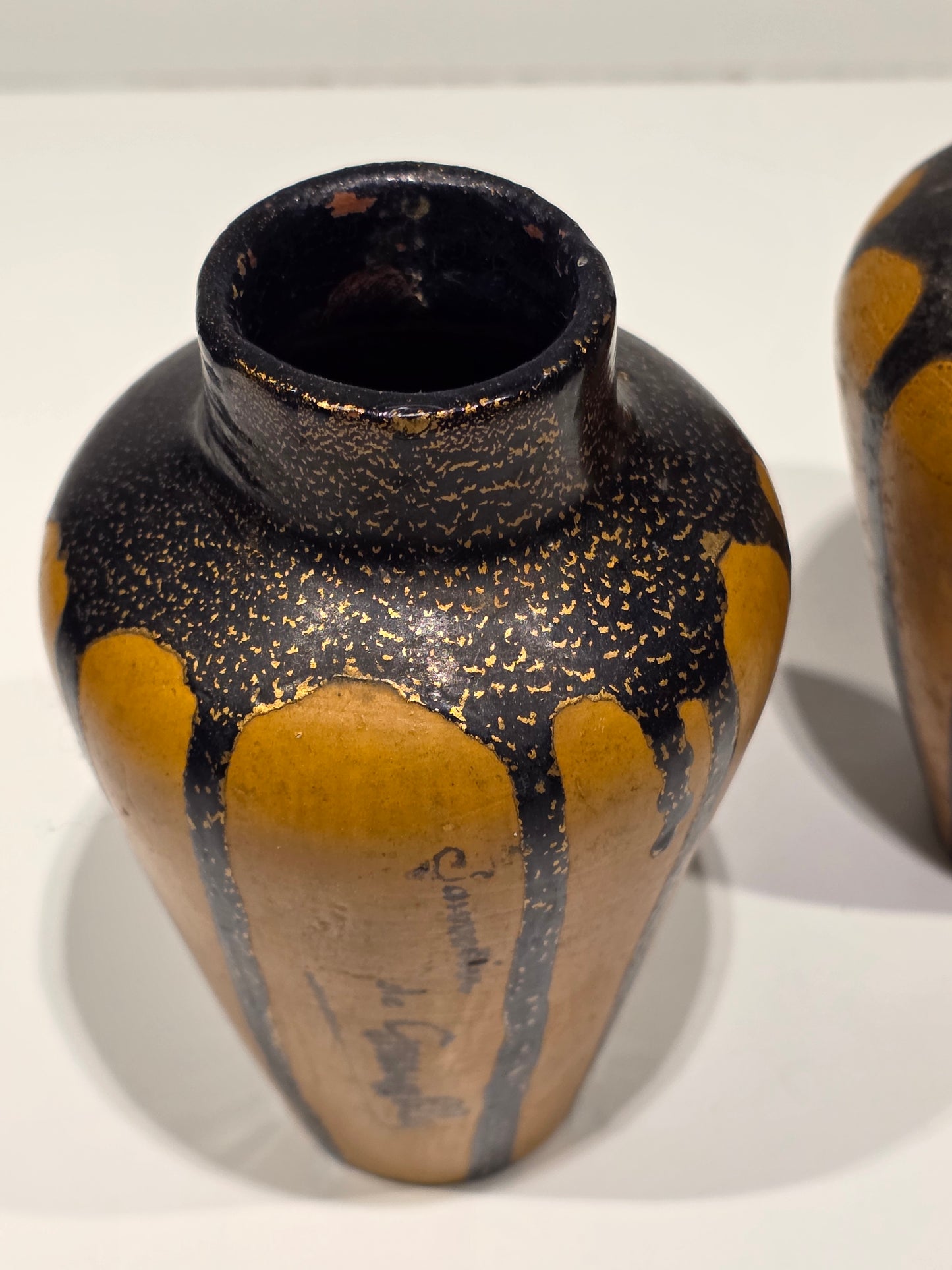Paire de petits vases céramique début 20ème "Grenoble"