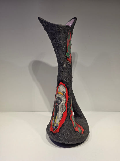 Vase fat Lava ceramique San Marin milieu 20ème siècle