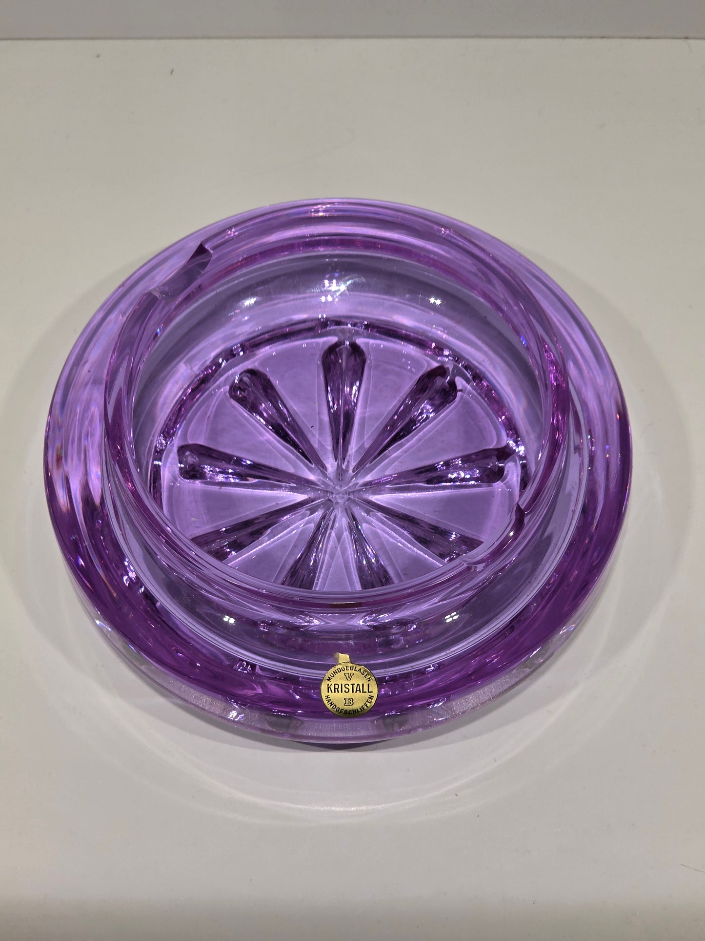 Vide poche Cristal de Bohème Lavande (neuf)